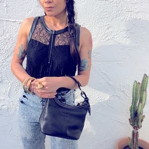 Dooney & Bourke Mini Black Pebbled Leather Bag GOOD CONDITION